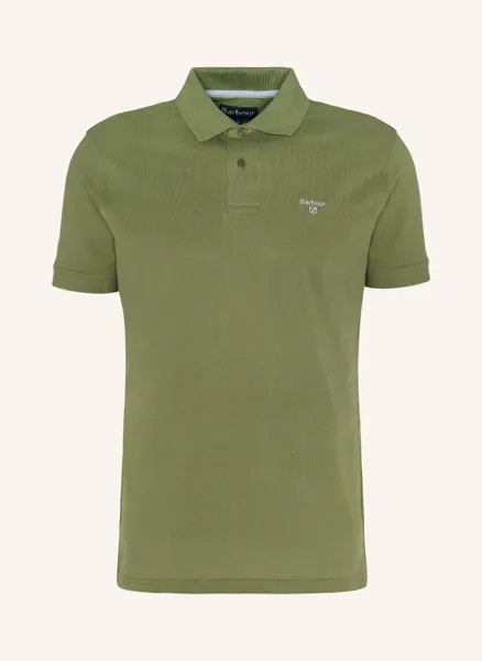 Рубашка-поло из пике Barbour, зеленый
