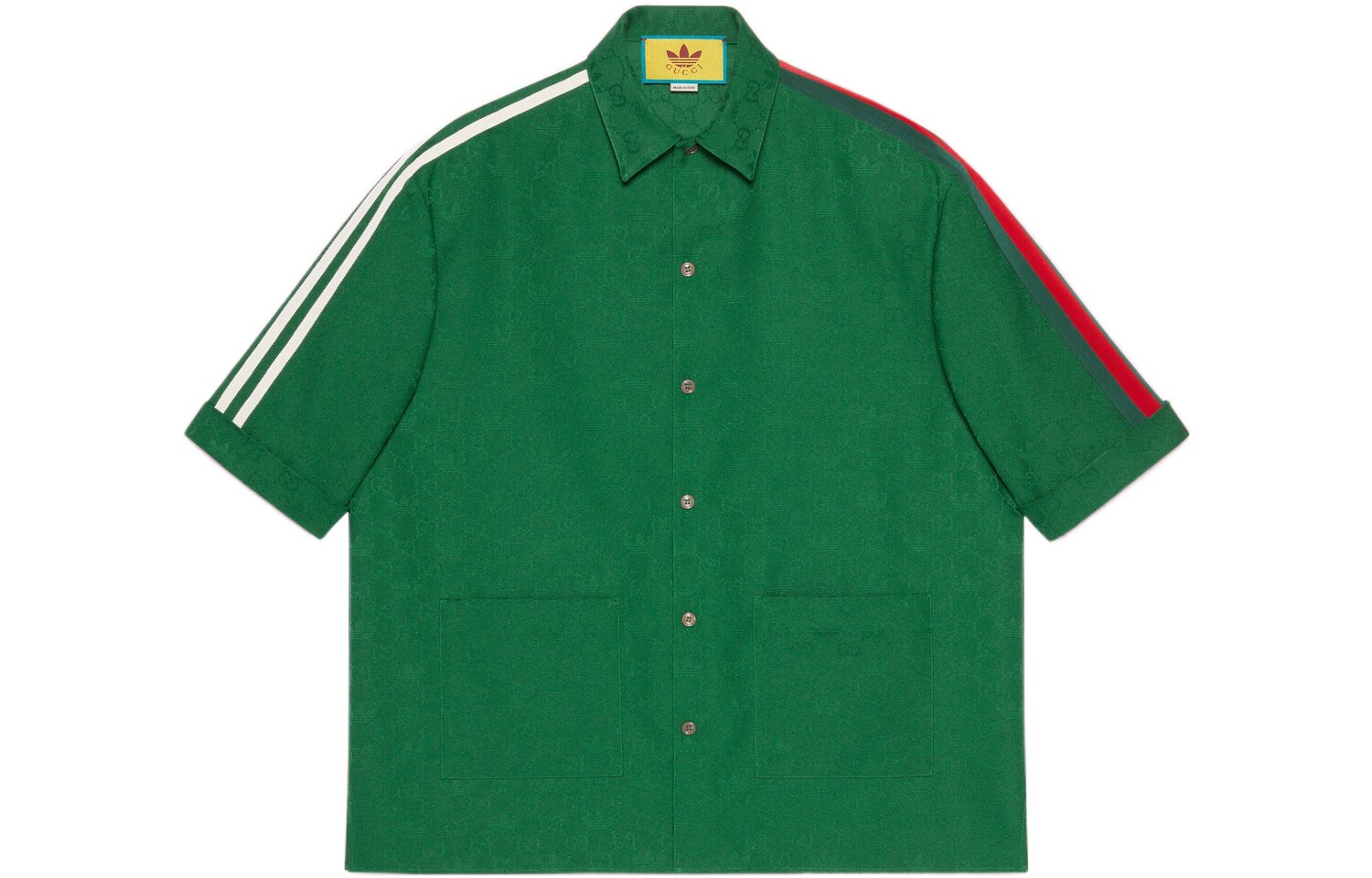 Рубашка Adidas Originals X ADIDAS унисекс зеленая Gucci, зеленый