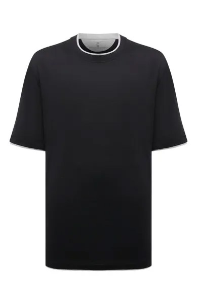 Футболка из шелка и хлопка Brunello Cucinelli