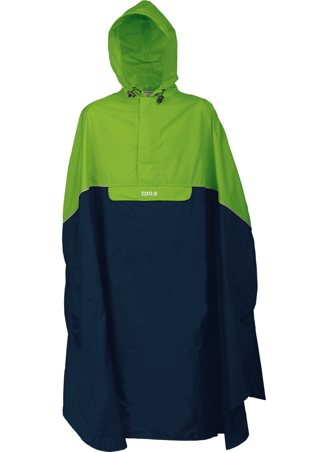 Спортивная куртка PRO X elements Rad Poncho TRENTO, цвет Neongrün/Marineblau