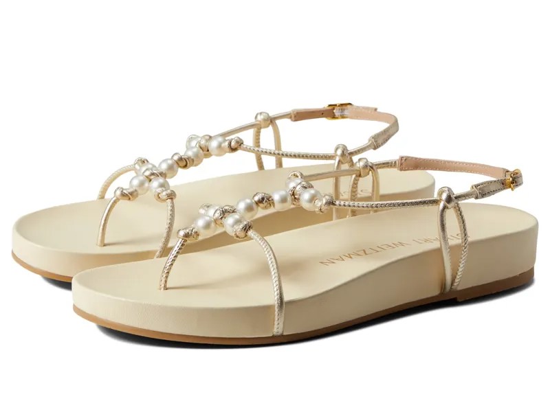 Сандалии Stuart Weitzman, Pearl Knot Flat Sandal