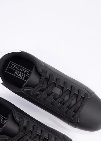 Черные кроссовки для широкой стопы на толстой подошве Truffle Collection-Черный цвет