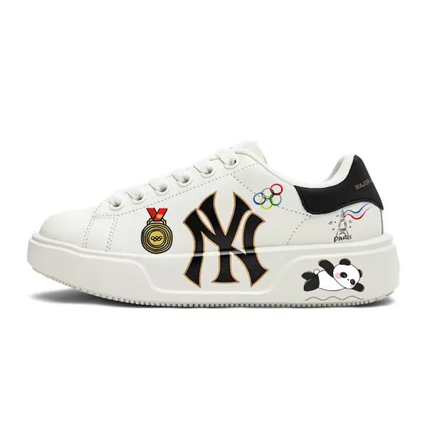 Кроссовки MLB Chunky Classic Skateboarding Shoes Unisex Low-top Beige/Black, бежевый/черный