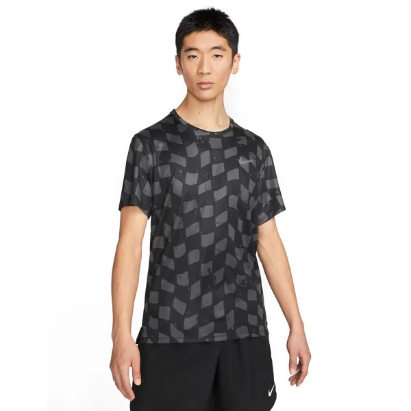 Футболка Nike Dri-Fit Miler Men's Short-Sleeve Running, антрацитовый