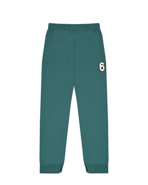 Зеленые спортивные брюки MM6 Maison Margiela детские