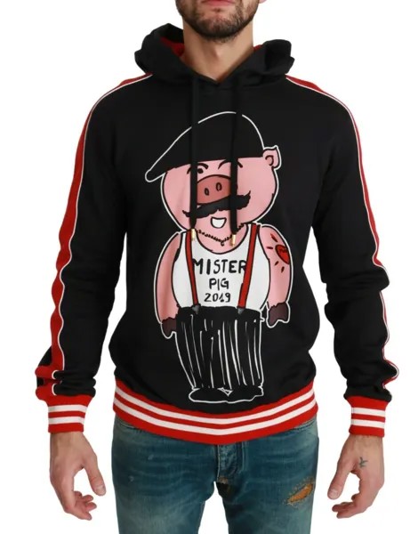 Черный свитер с капюшоном DOLCE - GABBANA «Свинья года» IT46 / US36 / S Рекомендуемая розничная цена 800 долларов США