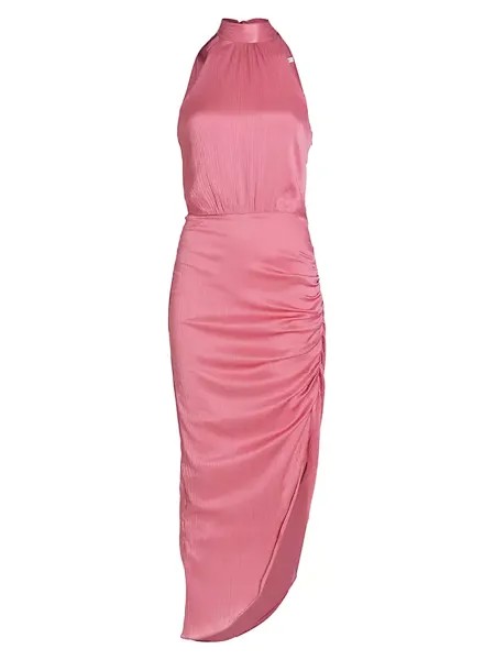 Платье миди с завязками на бретельках Gabriella со сборками Veronica Beard, цвет pink sherbet