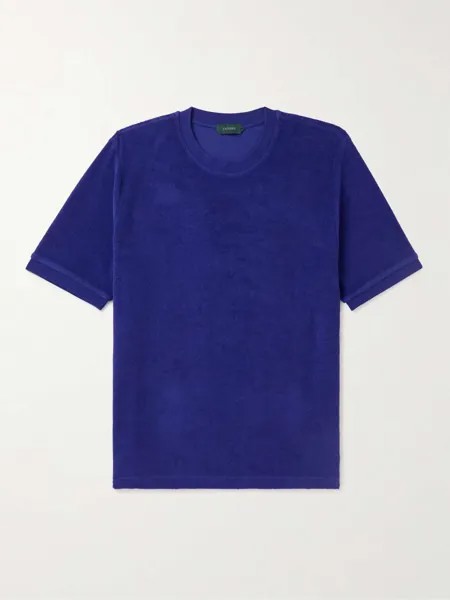 Хлопково-махровая футболка INCOTEX, синий