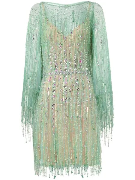 Jenny Packham платье ослепительное, зеленый