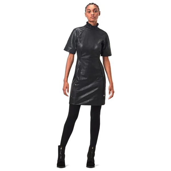 Короткое платье G-Star Glossy High Collar Sweat, черный