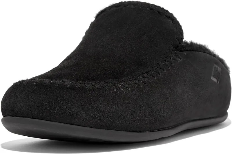 Лоферы Chrissie II Haus Crochet-Stitch Shearling Slippers FitFlop, цвет All Black