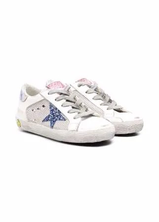 Golden Goose Kids кеды Superstar с блестками