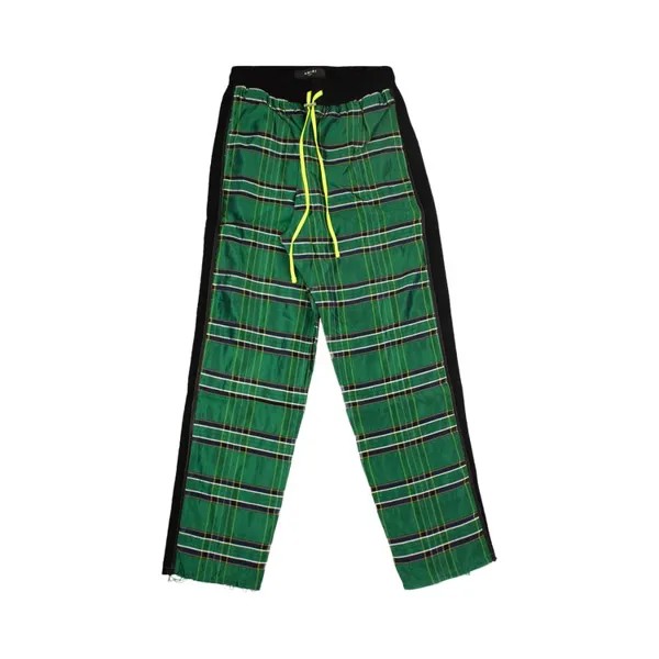 Спортивные брюки Amiri Silk Plaid 'Green', зеленый