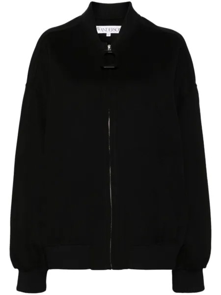 JW Anderson бомбер с нашивкой-логотипом, черный