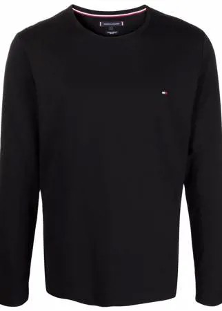 Tommy Hilfiger футболка с длинными рукавами и вышитым логотипом