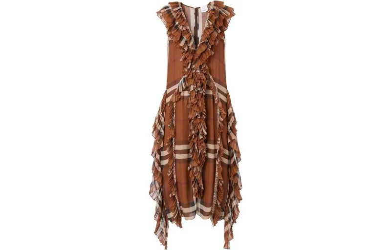 Платье без рукавов женское хаки Burberry