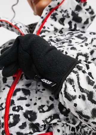 Лыжные перчатки из плотного флиса ASOS 4505-Черный