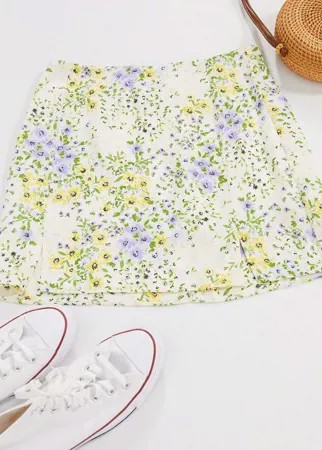 Мини-юбка с цветочным принтом Pimkie-Мульти