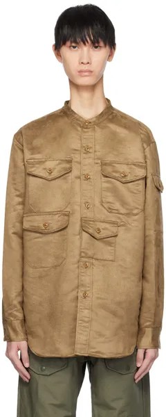 Рубашка из искусственной замши цвета хаки North Western Engineered Garments
