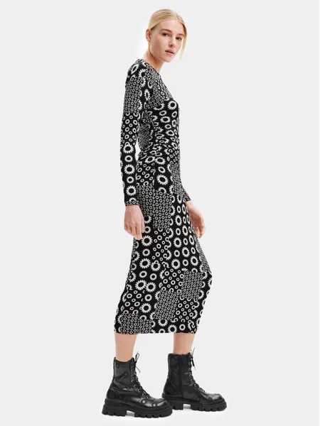 Платье на каждый день приталенного кроя Desigual, черный