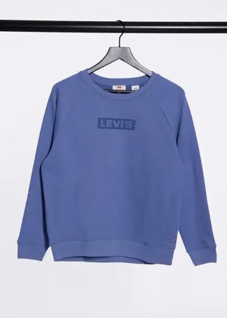 Синий свитшот с логотипом Levi's