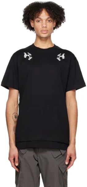 Черная многослойная футболка ACRONYM
