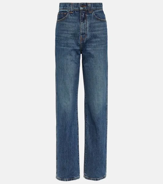Прямые джинсы albi с завышенной талией Khaite, синий