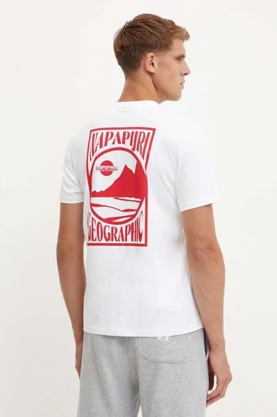 Хлопковая футболка S-Mele Napapijri, белый