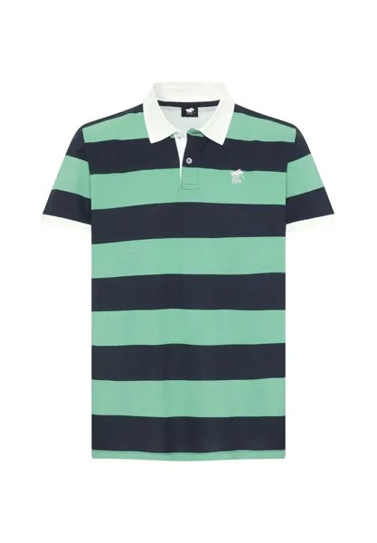 Рубашка-поло с контрастным воротником POLO SYLT, цвет Dark Blue Medium Green