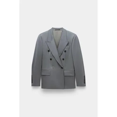 Пиджак JACOB LEE fit -double-breasted six-button jacket, размер 42, серый