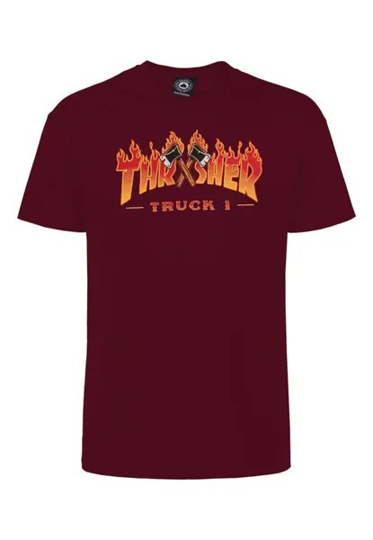 Футболка с принтом TRUCK Thrasher, цвет maroon