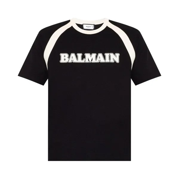 Футболка Balmain Retro Logo T-Shirt, черный