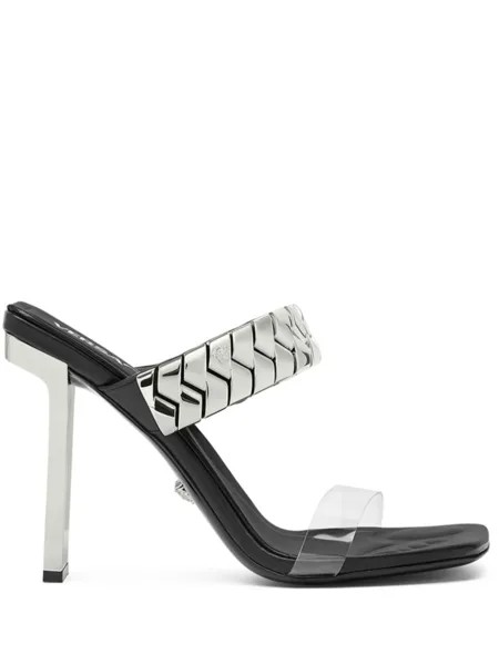 Versace мюли Slice 105, серебристый