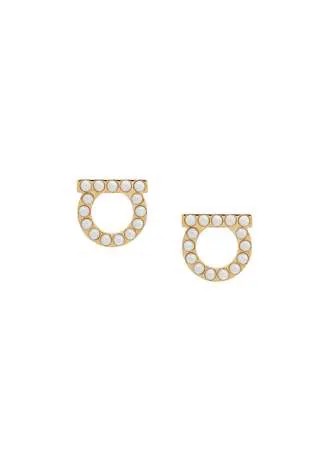 Salvatore Ferragamo embellished Gancio earrings