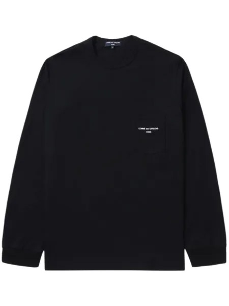 Футболка с длинными рукавами и логотипом Comme des Garçons Homme, черный