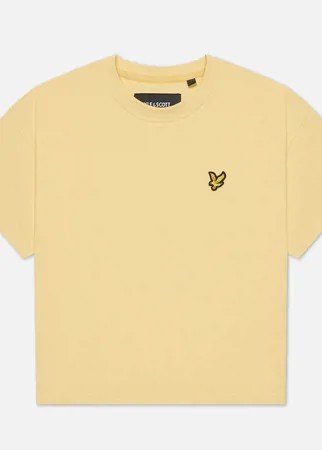 Женская футболка Lyle & Scott Cropped, цвет жёлтый, размер L