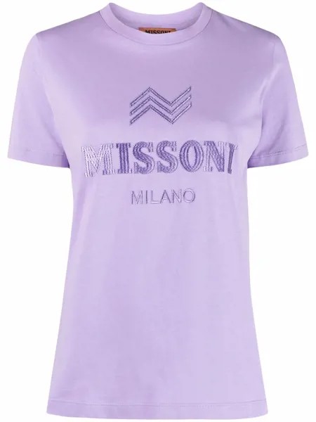 Missoni футболка с вышитым логотипом