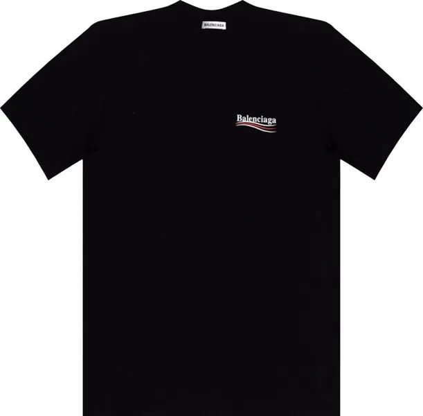 Футболка Balenciaga Political Campaign T-Shirt 'Black', черный