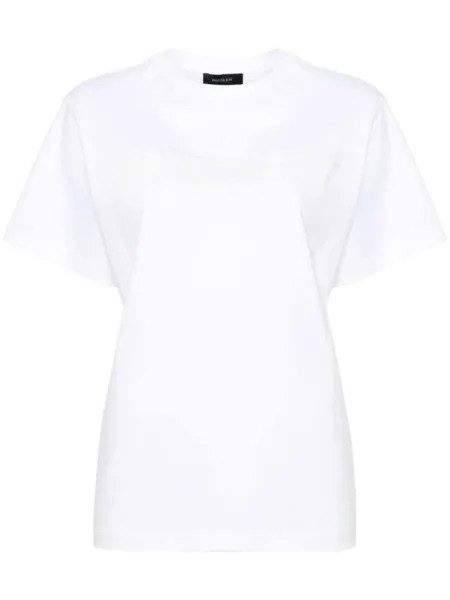 Mugler футболка с логотипом, белый