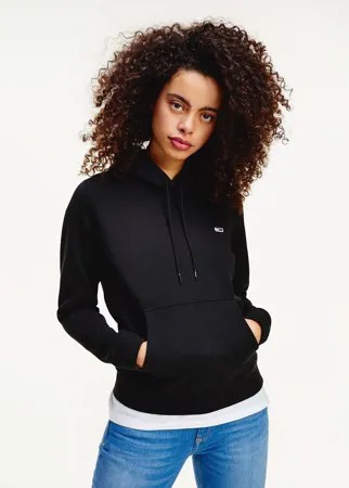 Черный флисовый худи Tommy Jeans-Черный цвет