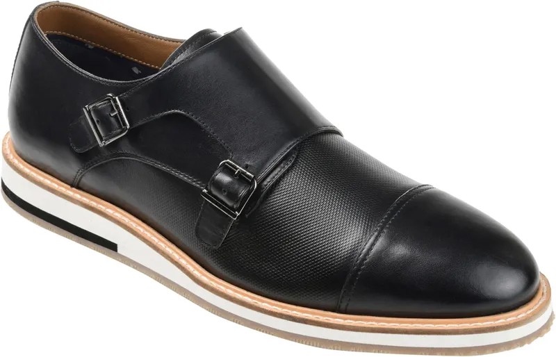 Оксфорды Thomas & Vine Thatcher Cap Toe Monk Strap Dress Shoe, черный