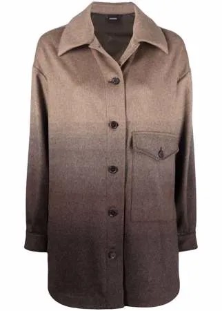ASPESI куртка-рубашка с эффектом омбре