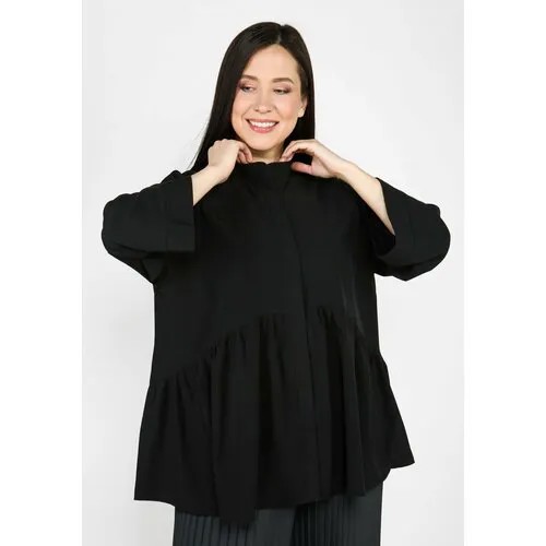Блуза , повседневный стиль, размер 48, черный