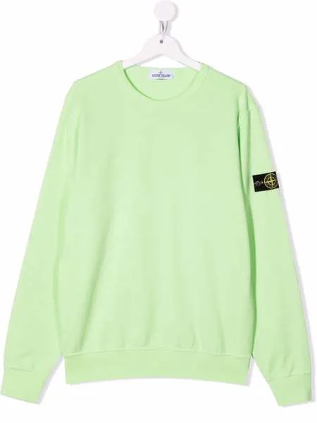 Stone Island Junior толстовка с нашивкой-логотипом