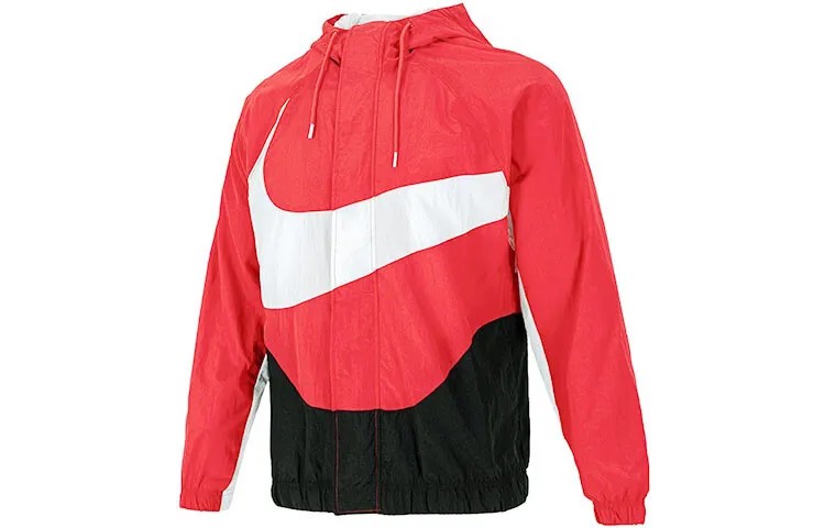 Спортивная мужская куртка с капюшоном и логотипом Swoosh, красная Nike, красный