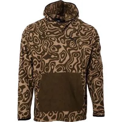 Puma Open Road Polarfleece Aop Пуловер с капюшоном мужская зеленая повседневная верхняя одежда 67139