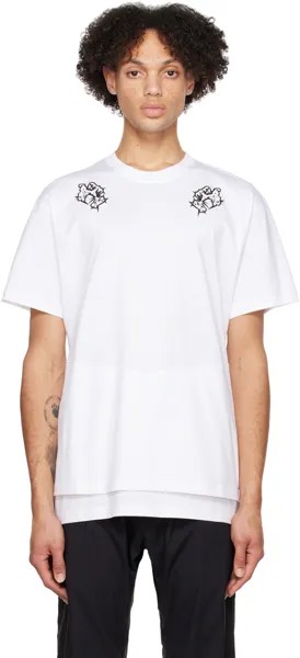 Белая многослойная футболка ACRONYM