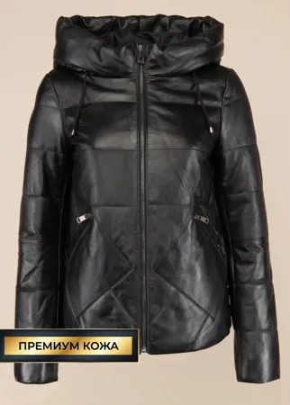 Кожаная куртка женская Каляев 1546345 черная 42