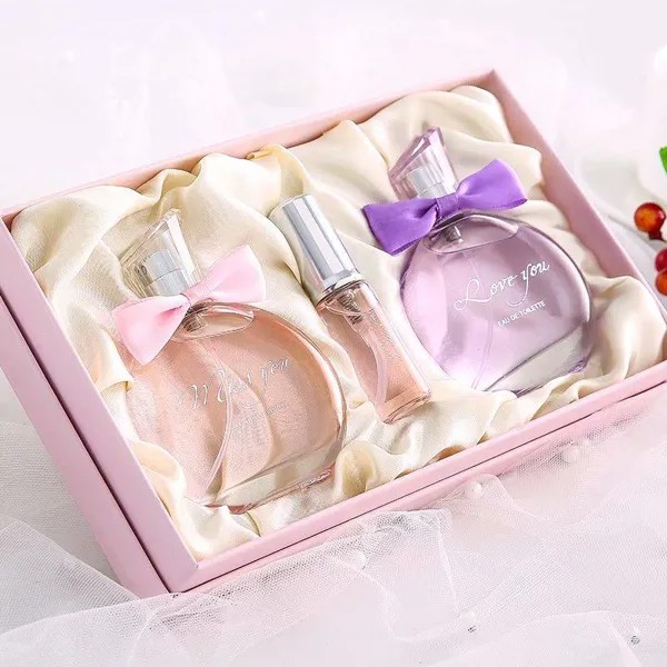 Женские духи Прочный аромат Натуральный и освежающий цветочный и фруктовый парфюмерный набор Подарочная коробка Парфюмерия
