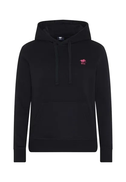 Толстовка с вышивкой этикеток POLO SYLT, цвет Black Beauty